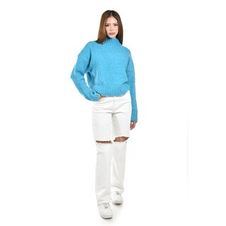 Foto 5 | Foto 5 | Sueter De Cuello Alto Roman Fashion /juvenil 12698 (azul Claro) Azul