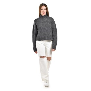 Foto 5 | Foto 5 | Sueter De Cuello Alto Roman Fashion /juvenil 12698 (gris Obscuro) Gris Oscuro