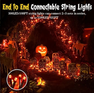 Foto 2 | Foto 2 | Guirnaldas De Luces Halloween Led Solares Exterior 50m 400 Focos Led
