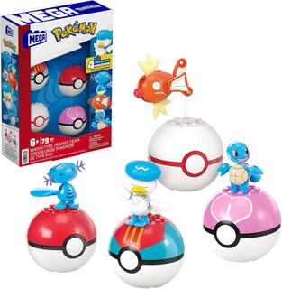 Foto 1 | Foto 1 | Mega Pokémon Pokébolas Equipo Entrenador De Tipo Agua Jct42