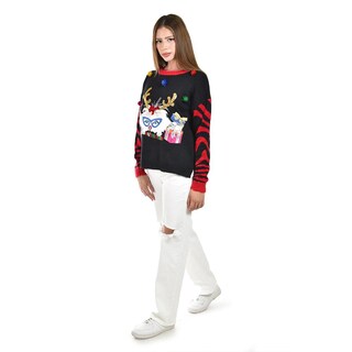 Foto 2 | Foto 2 | Sueter Navideño Divertido Roman Fashion /juvenil  Abw37 (negro) Negro