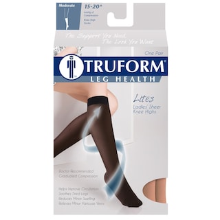 Foto 5 | Foto 5 | Medias De Compresión Truform Sheer De 15 A 20 Mm Hg Hasta La Rodilla - Venta Internacional.