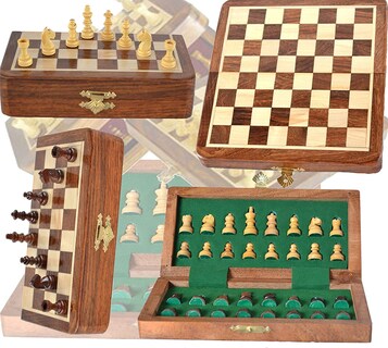 Foto 1 | Foto 1 | Juego De Ajedrez Chessbazar Con Bolsillo Magnético De Viaje Staunton 7 X 7 Cm - Venta Internacional.