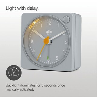Foto 5 | Foto 5 | Reloj Despertador Braun Classic Travel Analógico Con Despertador Y Luz - Venta Internacional.