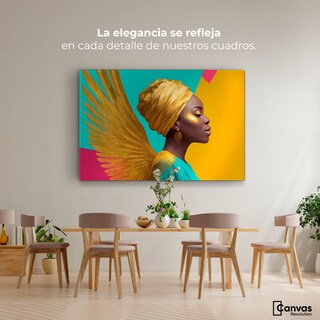 Foto 2 | Foto 2 | Cuadro Decorativo Canvas Mujer Africana Reina Sol 90x60
