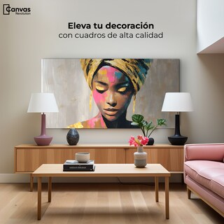 Foto 3 | Foto 3 | Cuadro Decorativo Canvas Mujer Africana Mirada 120x60