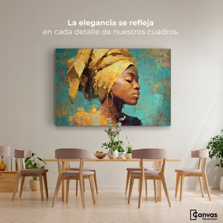 Foto 2 | Foto 2 | Cuadro Decorativo Canvas Mujer Africana Luz De Fuego 90x60