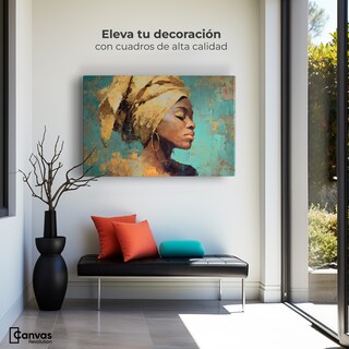 Foto 3 | Foto 3 | Cuadro Decorativo Canvas Mujer Africana Luz De Fuego 90x60
