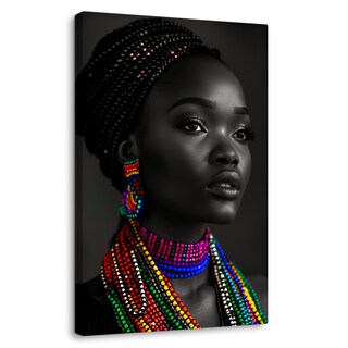 Foto 1 | Foto 1 | Cuadro Decorativo Mujer Africana Canvas Herencia Viva 60x90
