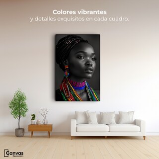 Foto 2 | Foto 2 | Cuadro Decorativo Mujer Africana Canvas Herencia Viva 60x90