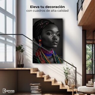 Foto 3 | Foto 3 | Cuadro Decorativo Mujer Africana Canvas Herencia Viva 60x90
