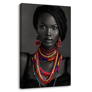 Foto 1 | Foto 1 | Cuadro Decorativo Mujer Africana Canvas Diosa Del Río 60x90