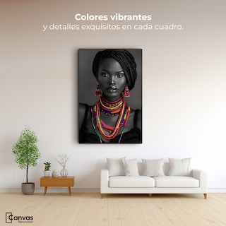 Foto 2 | Foto 2 | Cuadro Decorativo Mujer Africana Canvas Diosa Del Río 60x90