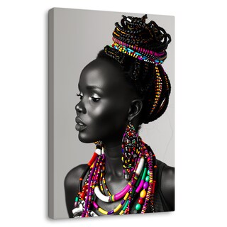 Foto 1 | Foto 1 | Cuadro Decorativo Mujer Africana Canvas Corona De Raíces 60x90
