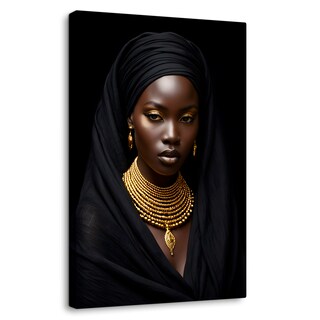 Foto 1 | Foto 1 | Cuadro Decorativo Mujer Africana Canvas Guardiana Del Alba 60x90