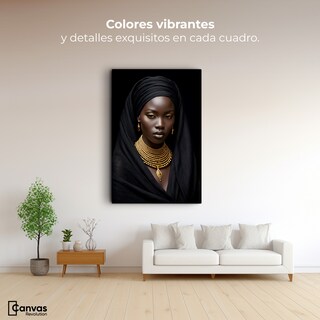 Foto 2 | Foto 2 | Cuadro Decorativo Mujer Africana Canvas Guardiana Del Alba 60x90