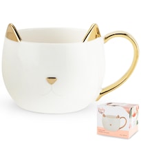 Taza De Café Pinky Up Chloe Cat  Cerámica  350 Ml  Color Blanco  Juego De 1 - Venta Internacional.
