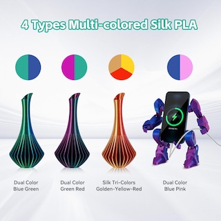 Foto 2 | Foto 2 | Filamento Para Impresora 3d Kingroon Dual Color Silk Pla De 1 75 Mm - Venta Internacional.