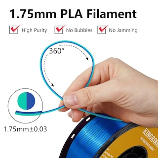 Foto 4 | Foto 4 | Filamento Para Impresora 3d Kingroon Dual Color Silk Pla De 1 75 Mm - Venta Internacional.