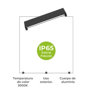 Foto 3 | Foto 3 | Ipsa Luminaria Arbotante Decorativa Para Muro Led De 10 Watts Color Negro