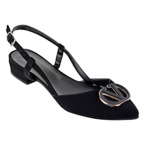 Flats Puntales Exterior Piel Vegana Color Negro Para Mujer De Rbbasics