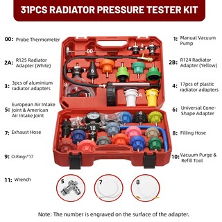 Foto 2 | Foto 2 | Herramienta De Prueba De Presión De Radiador Kit De Recarga De Refrigerante Para Vacío Hzautos - Venta Internacional.