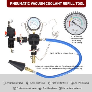 Foto 4 | Foto 4 | Herramienta De Prueba De Presión De Radiador Kit De Recarga De Refrigerante Para Vacío Hzautos - Venta Internacional.