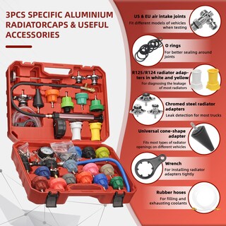 Foto 5 | Foto 5 | Herramienta De Prueba De Presión De Radiador Kit De Recarga De Refrigerante Para Vacío Hzautos - Venta Internacional.