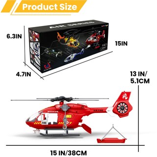 Foto 7 | Foto 7 | Helicóptero De Juguete Csdcsd Large Police Con Luces Y Sonidos De 3 A 7 Años - Venta Internacional.