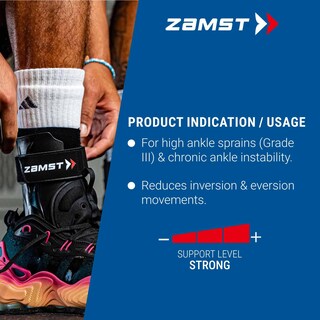 Foto 5 | Foto 5 | Tobillera Deportiva Zamst A2-dx Con Protectores Negros M - Venta Internacional.