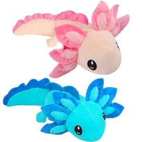 Peluche Zeklzd Axolotl De 35 Cm Para Niños Color Azul Y Rosa - Venta Internacional.