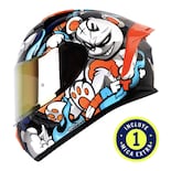 Casco Shaft Sh582sp Azul Angry Bear Mica Roja Cerrado Azul