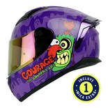 Casco Shaft Sh582sp Morado Coraje Cartoon Mica Morada Cerrado Purpura