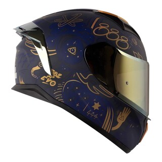Foto 2 | Foto 2 | Casco Shaft Sh582sp Azul Mate Fortune Mica Dorada Cerrado Azul