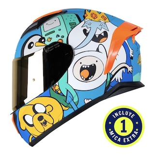 Foto 1 | Foto 1 | Casco Shaft Sh582sp Azul Hora De Aventura Cartoon Cerrado Azul
