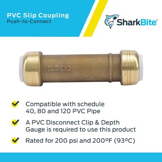 Foto 4 | Foto 4 | Acoplamiento Deslizante De Pvc Sharkbite Uip3008a Push To Connect De 1/2 Pulgada - Venta Internacional.