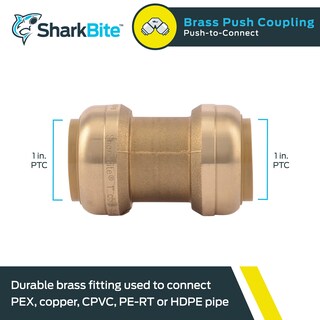Foto 2 | Foto 2 | Acoplamiento De Empuje Sharkbite De Latón De 1 Pulgada Para Pex Copper Cpvc - Venta Internacional.