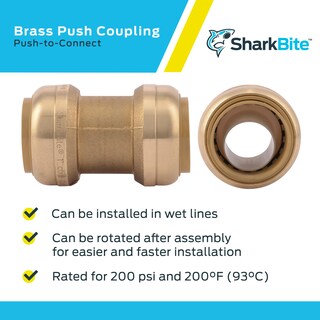 Foto 4 | Foto 4 | Acoplamiento De Empuje Sharkbite De Latón De 1 Pulgada Para Pex Copper Cpvc - Venta Internacional.