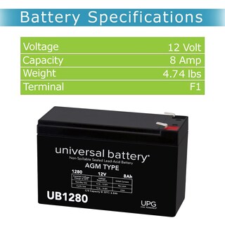 Foto 3 | Foto 3 | Batería Automática Upg 86484 Sla 12 V 8 Ah 15 X 7 X 10 Cm 2 5 Kg - Venta Internacional.