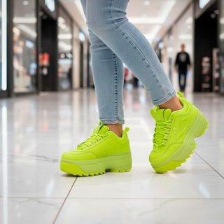 Foto 7 | Foto 7 | Tenis Fila Disruptor Ii Wedge - 5fm00704700 - Verde Volt - Mujer Verde Lima