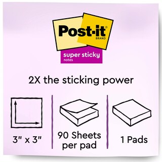 Foto 2 | Foto 2 | Sticky Notes Post-it Super Sticky 7 6 X 7 6 Cm 1 Bloc - Venta Internacional.