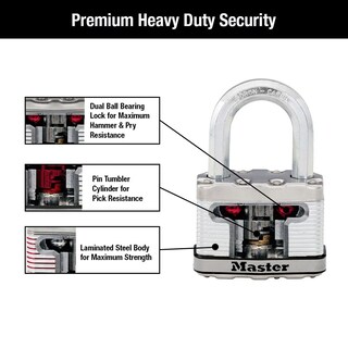 Foto 5 | Foto 5 | Candado Lock Master M15xdlf Resistente Doble Blindaje 64 Mm - Venta Internacional.