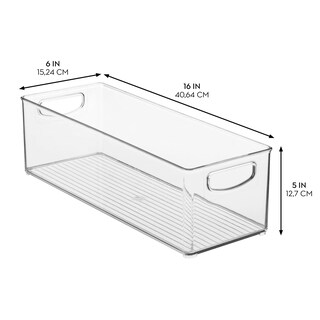 Foto 3 | Foto 3 | Papelera De Despensa Interdesign Apilable De Plástico Transparente 41 X 15 X 13 Cm - Venta Internacional.