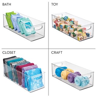 Foto 4 | Foto 4 | Papelera De Despensa Interdesign Apilable De Plástico Transparente 41 X 15 X 13 Cm - Venta Internacional.