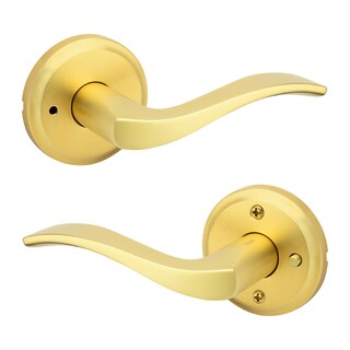 Foto 1 | Foto 1 | Manija De Puerta Kwikset Sedona En Latón Satinado Con Cerradura De Privacidad - Venta Internacional.