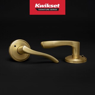 Foto 2 | Foto 2 | Manija De Puerta Kwikset Sedona En Latón Satinado Con Cerradura De Privacidad - Venta Internacional.