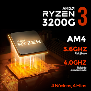 Foto 5 | Foto 5 | Computadora Escritorio Completa Xtreme Pc Gaming Radeon Vega 8 Ryzen 3 16gb Ssd 500gb Monitor 23.8 Wifi Black Estudio Y Hogar