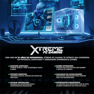 Foto 7 | Foto 7 | Computadora Escritorio Completa Xtreme Pc Gaming Radeon Vega 8 Ryzen 3 16gb Ssd 500gb Monitor 23.8 Wifi Black Estudio Y Hogar
