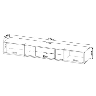 Foto 7 | Foto 7 | Mueble Para Tv Flotante 160-2 Puertas