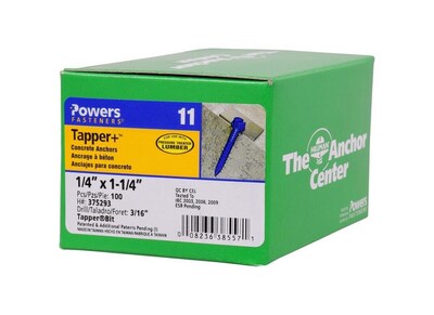 Foto 1 | Foto 1 | Tornillo Para Hormigón Hillman Tapper Cabeza Hexagonal De Acero 100 Unidades - Venta Internacional.